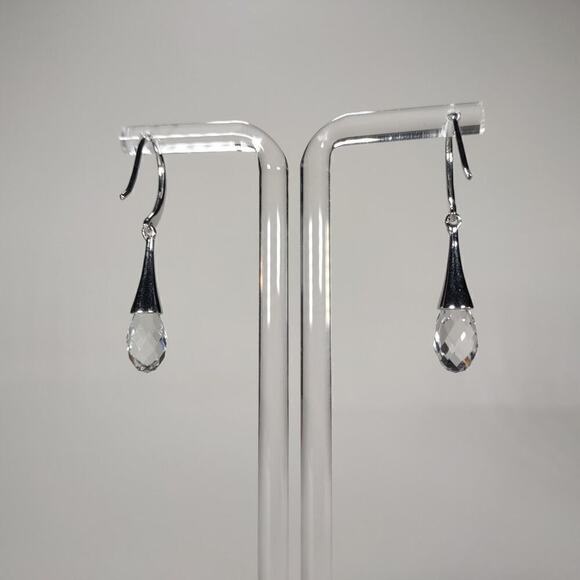 3 Pair Pierced Ear Earrings Silver and Gold Tone Faux Pearl and Rhinestones - Picture 6 of 9